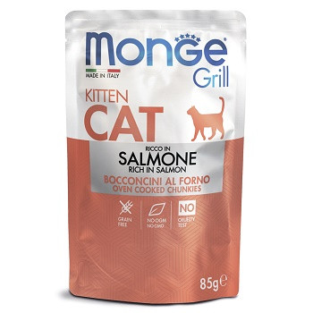 Monge Cat Grill паучи для котят с лососем