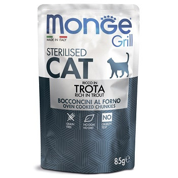 Monge Cat Grill паучи для стерилизованных кошек с форелью