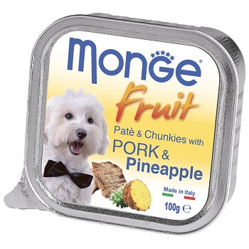 Monge Dog Fruit консервы для собак со свининой и ананасом