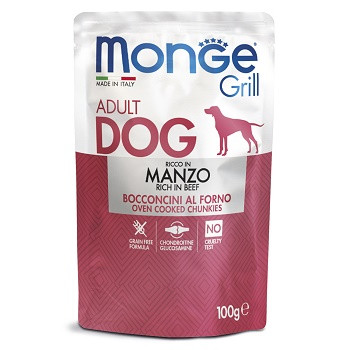 Monge Dog Grill паучи для собак с говядиной