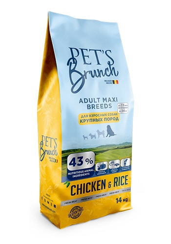 Pet`s Brunch Adult Maxi сухой корм для собак крупных пород Курица