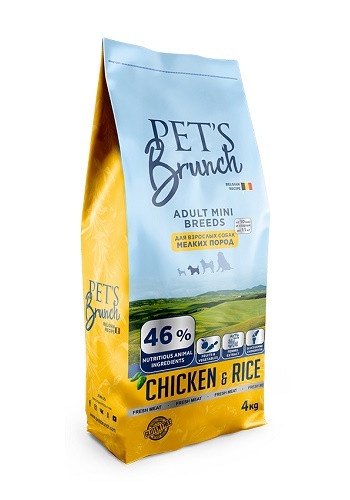 Pet`s Brunch Adult Mini сухой корм для собак мелких пород Курица