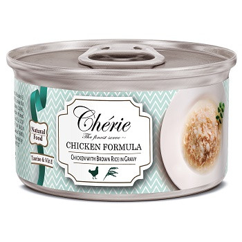 Pettric Cherie Chicken Formula консервы для кошек Курица с бурым рисом в соусе