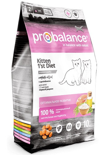 ProBalance 1st Diet Kitten сухой корм для котят с курицей