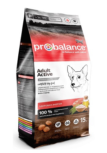 ProBalance Immuno Adult Active сухой корм для взрослых собак с высокой активностью