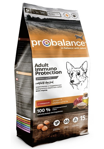 ProBalance Immuno Adult Beef сухой корм для взрослых собак с говядиной