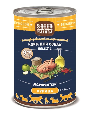 Solid Natura Holistic консервы для собак с курицей