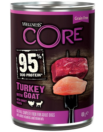 Wellness Core 95 консервы индейка с козлятиной для взрослых собак
