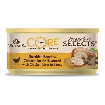Core Signature Selects консервы для кошек из курицы с куриной печенью в виде фарша в соусе