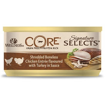 Core Signature Selects консервы для кошек из курицы с индейкой в виде фарша в соусе