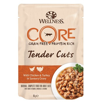 Core Tender Cuts пауч для кошек из курицы с индейкой в виде нарезки в соусе